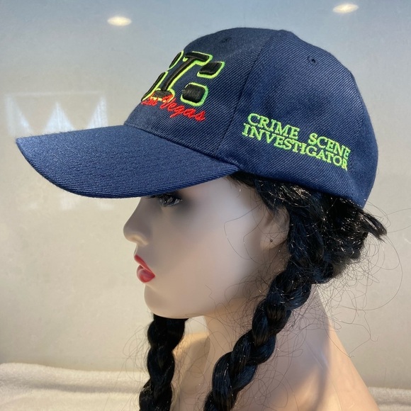 CSI Navy Blue Adjustable Baseball Hat Unisex One Size - Picture 2 of 7